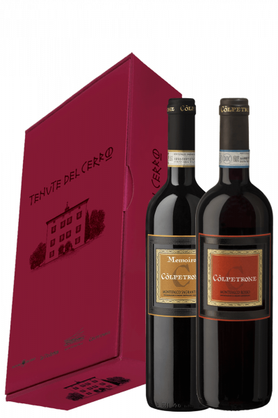 Montefalco Rosso Colpetrone 2020 + Sagrantino Memoira 2015 Tenute Del Cerro (Confezione Regalo)