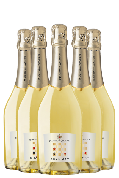 6 Bottles of Shãh Mat Bianco Extra Dry Sparkling Wine Maschio Dei Cavalieri