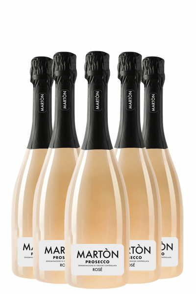 6 Bottles Prosecco DOC Rosé Brut 2022 Martòn