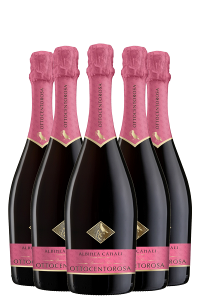 6 Bottles Sparkling Lambrusco Ottocentorosa Extra Dry 2018 Albinea Canali
