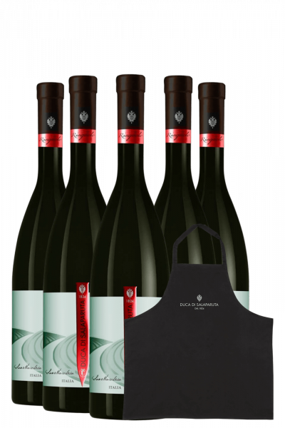 6 Bottles Vermentino Sentiero Del Vento 2022 Duca Di Salaparuta + FREE 1 Duca Di Salaparuta apron