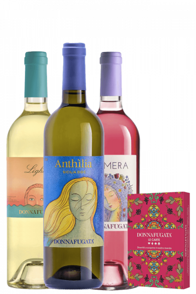 Anth+¼lia 2023 + Lighea 2023 + Lumera 2022 Donnafugata + FREE Donnafugata deck of cards