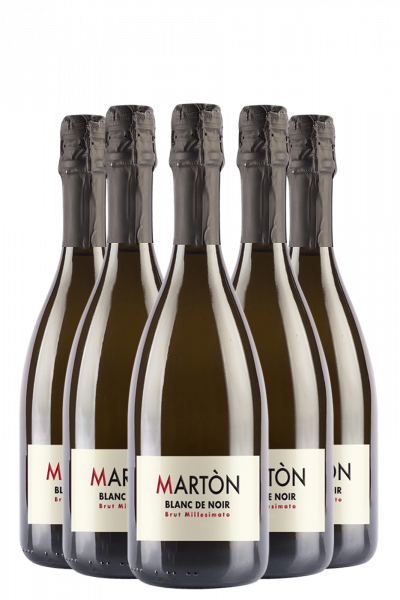 6 Bottles of Sparkling Wine Blanc De Noir Brut Millesimato 2022 Martòn