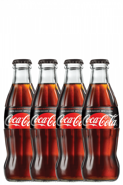 Coca-Cola Zero Glass 4 Bottles x 20cl