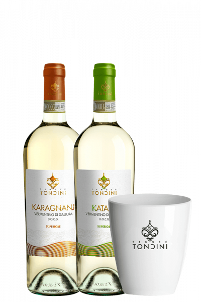 Vermentino Superiore Karagnanj 2022 + Vermentino Superiore Katala 2022 Tondini + FREE Tondini ice bucket