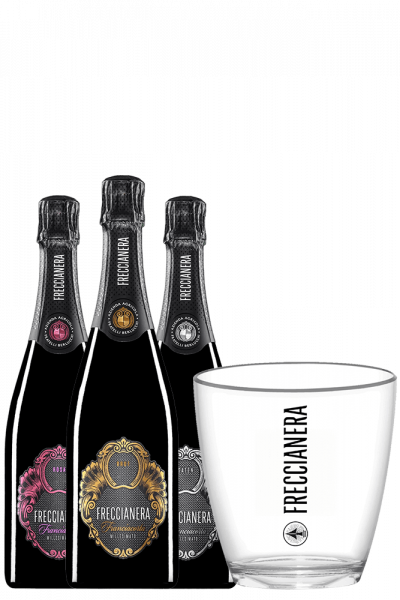 1 Franciacorta DOCG Brut 2019 + 1 Rosa 2019 + 1 Satèn 2018 Fratelli Berlucchi + OMAGGIO glacette Bernabei & Freccianera