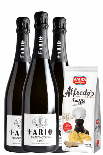 3 Franciacorta DOCG Fario Brut + Amica Chips Truffle Alfredo's 3 x 100gr